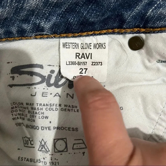 Silver Ravi embroidered mini skirt Size 27 - Picture 6 of 12